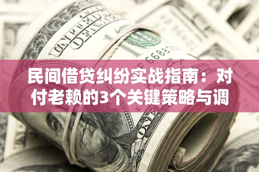 武汉民间借贷纠纷实战指南：对付老赖的3个关键策略与调解盲区解析