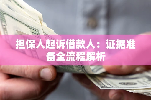 武汉担保人起诉借款人：证据准备全流程解析