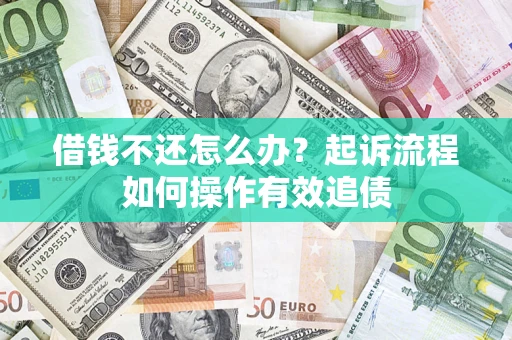 武汉借钱不还怎么办？起诉流程如何操作有效追债