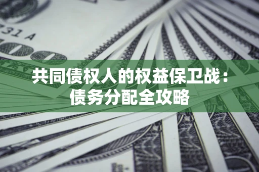 武汉共同债权人的权益保卫战：债务分配全攻略